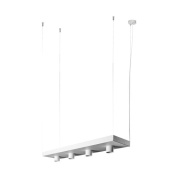 подвесной светильник с белым плафоном и металлическим корпусом