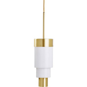 подвесной светильник с цилиндрическим плафоном серебристого цвета с опаловым белым стеклом