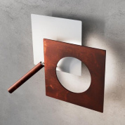 Petra Icone Накладной настенный светильник для чтения Circle, Square White, Brown i-c-0027