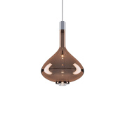 подвесной светильник с плафоном из стекла цвета бронзы