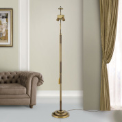 напольный светильник без абажура с латунной стойкой