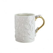 Taormina white & gold mug 0007485-702 кружка, Villari