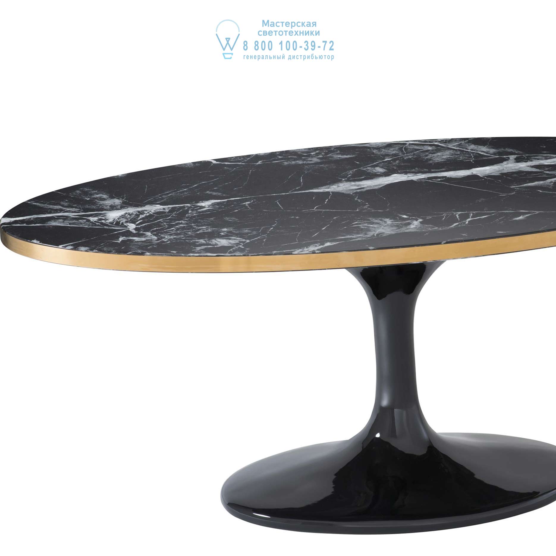 112049 Coffee Table Parme Oval Black Faux Marble Eichholtz Kupit Po Cene 1 030 V Moskve