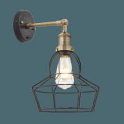 Brooklyn Wire Cage Wall Light - 8 Inch - Pewter - Rose настенный светильник Industville BR-WCWL8-P-RS