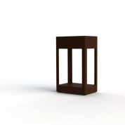 садовый фонарь из алюминия коричневого цвета с решетчатым корпусом