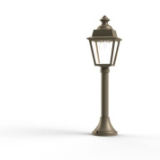 садовый светильник-столбик с фонарным плафоном песочного оттенка
