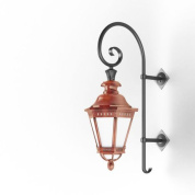 настенный уличный светильник с медным плафоном и кронштейном