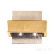 Kolarz Rettangolo 6040.60231/Fm настенный светильник сусальное золото fumé ширина 21cm высота 17cm 2 лампы g9