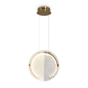 подвесной светильник с круглым стеклянным плафоном и латунным подвесом