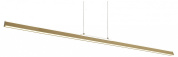 подвесной линейный светильник в золотистом оттенке с мягким рассеянным светом