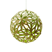 317 Floral David Trubridge Сферический подвесной светильник из фанеры зелёного цвета Ø40