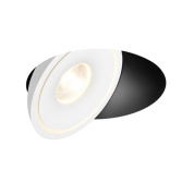 накладной потолочный светодиодный светильник с цилиндрическим корпусом и утопленным источником света