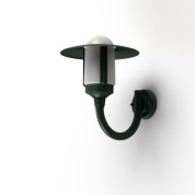 настенное бра с округлым плафоном тёмно-зелёного цвета