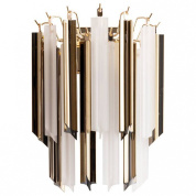 накладной светильник цилиндрической формы с металлическими панелями золотистого оттенка