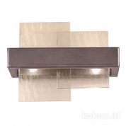 Kolarz Rettangolo 6040.60260/Fm настенный светильник brunito brushed fumé ширина 32cm высота 24cm 2 лампы g9