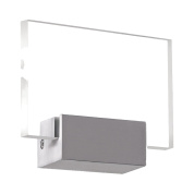 настенный светильник с прямоугольной рамой и матовым рассеивателем