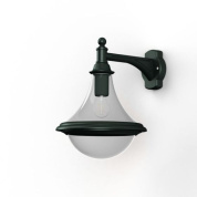 уличное настенное бра с матовым плафоном и корпусом тёмно-серого оттенка