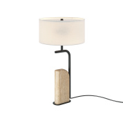 настольная лампа с цилиндрическим основанием черного цвета