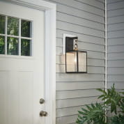 Lahden 12" 1 Light Outdoor Wall Light with Clear Seeded Glass Weathered Zinc уличный настенный светильник 59005WZC Kichler