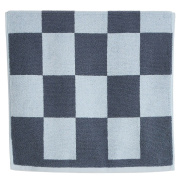 коврик для ванной комнаты в крупную клетку цвета стальной синий