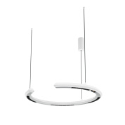 подвесной кольцевой светильник белого цвета с двумя подвесами