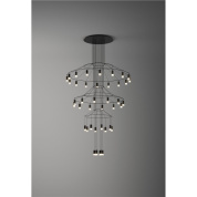 037804/1A Vibia Wireflow подвесная люстра с множеством стеклянных подвесов