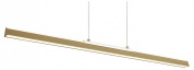 подвесной линейный светильник в золотом оттенке с двойным подвесом