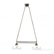 Kolarz NONNA 731.82.103 подвесной светильник состаренная латунь длина 64cm высота 21cm мин. высота 31cm макс. высота 100cm 2 лампы e27