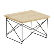 20119514 Occasional Vitra Квадратный прикроватный столик дубовый с чёрным основанием