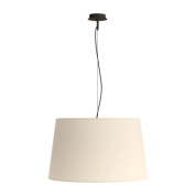 люстра с тканевым абажуром белого и чёрного цвета