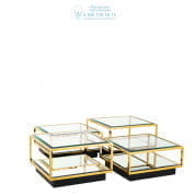 111415 Coffee Table Tortona gold finish set of 4 Eichholtz