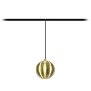 подвесной магнитный светильник шарообразной формы с металлическим корпусом и матовым стеклянным плафоном