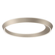 крупный потолочный светильник серебристого цвета с LED