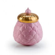 Lolita charlotte scented candle - pink & gold ароматическая свеча, Villari