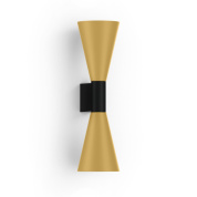 настенный светильник двунаправленный черный с золотом