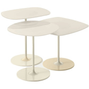 04043BI Kartell Thierry Набор из 3 журнальных столиков, белый