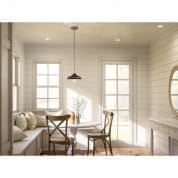 Weston 10" 1 Light Pendant Black with Light Auburn Stained and Brushed Nickel подвесной светильник 82369 Kichler
