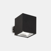 уличный настенный светильник кубической формы черного цвета IP44