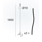 30710 0020 B Delta Light OPTIONS Inf40 Sq 320/360 - Комплект подвески 1,6М