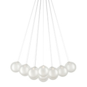 дизайнерская люстра из сатинированного белого стекла