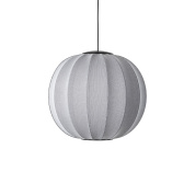 KW60 SI LED Made by Hand Knit-Wit Светильник Ø60 с серым текстильным абажуром LED