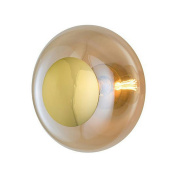 настенно-потолочный светильник с зеркальным плафоном золотисто-дымчатого оттенка