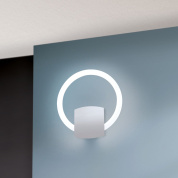 потолочный светильник кольцевой формы с хромированным корпусом