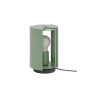 прикроватный светильник с овальным корпусом зеленого цвета