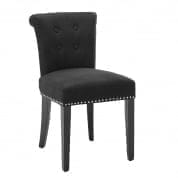 107631 Dining Chair Key Largo black linen стул Eichholtz