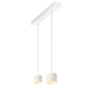 подвесной светильник с комбинированным корпусом и светлым плафоном