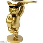 86933 Приставной столик Cool Bulldog Tray Gold 34x55см Kare Design