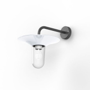 настенное бра с белым глянцевым отражателем