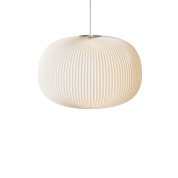 подвесной светильник с куполообразным плафоном из рифлёного материала цвета слоновой кости