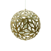 328 Floral David Trubridge Сферический подвесной светильник из фанеры белого оттенка Ø40